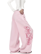 Letter Graphics Wide‑leg Sweatpants - COPPING THREADS - CT Select